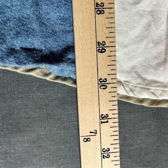 Wangler Western Shirt Mens‎ Large Beige Blue Denim Aztec Button Up Cowboy Rodeo - Picture 9 of 10